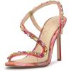 imageJessica Simpson Womens Jaycin Embellished Heeled SandalPink Red Combo