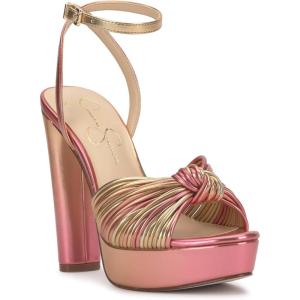 imageJessica Simpson Womens Immie Platform Sandal WedgeSoft PinkGold