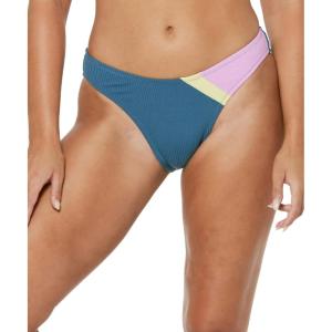 imageJessica Simpson Womens Ribbed HighWasit Swim Bottom SeparatesNavySol Cheeky