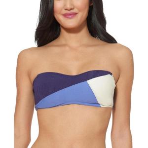 imageJessica Simpson Womens Ribbed HighWasit Swim Bottom SeparatesShadow Bandeau