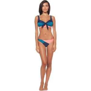 imageJessica Simpson Womens Ribbed HighWasit Swim Bottom SeparatesTie Front Bikini Top