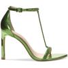 imageJessica Simpson Womens Qiven Faux Leather HeelsGreen Metallic Worn