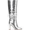 imageJessica Simpson Womens MINERVA Faux Leather Cushioned Footbed KneeHigh BootsSilver