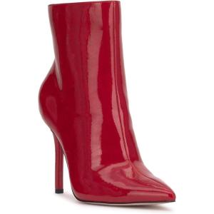 imageJessica Simpson Womens Lyren Patent Pointed Toe Ankle BootsRed Muse