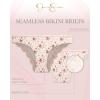 imageJessica Simpson Womens Bikini Underwear  5 Pack Sexy Lace Trim Seamless Panties Briefs for WomenBlackBlackTextured Animal Pearl BlushDolceMellow Garden Pearl