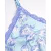 imageJessica Simpson Womens Pajama Set  2 Piece Hacci Raglan Sleeve Top and Shorts Cute Matching Pajamas for Women SLBlue Winter Tulips