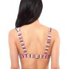 imageJessica Simpson Womens Striped Tie Front Swim Bottom SeparatesGroovy Straight Neck Top