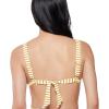imageJessica Simpson Womens Striped Tie Front Swim Bottom SeparatesSunny Thick Strap Top