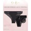 imageJessica Simpson Womens Tanga Underwear  3 Pack6 Pack Soft Microfiber Lace Back Panties  Breathable Underwear for WomenBlack 3pk