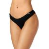 imageJessica Simpson Womens Thong Underwear  3 Pack Microfiber Stretch Lace Panties Soft ampamp Sexy Lingerie for WomenBlackGrape ShakeRose Smoke