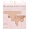 imageJessica Simpson Womens Thong Underwear  3 Pack Microfiber Stretch Lace Panties Soft ampamp Sexy Lingerie for WomenDolcePearlBlack
