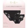 imageJessica Simpson Womens Underwear  3 Pack Microfiber Lace Bikini Panties SXLBlack