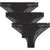 imageJessica Simpson Womens Tanga Underwear  3 Pack6 Pack Soft Microfiber Lace Back Panties  Breathable Underwear for WomenBlack 3pk