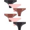 imageJessica Simpson Womens Tanga Underwear  3 Pack6 Pack Soft Microfiber Lace Back Panties  Breathable Underwear for WomenRose 6pk