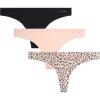 imageJessica Simpson Womens Thong Underwear  3 Pack Microfiber Stretch Lace Panties Soft ampamp Sexy Lingerie for WomenAnimal Pearl BlushBlackPearl Blush
