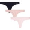imageJessica Simpson Womens Thong Underwear  3 Pack Microfiber Stretch Lace Panties Soft ampamp Sexy Lingerie for WomenRosePinkBlack