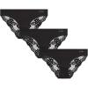 imageJessica Simpson Womens Underwear  3 Pack Microfiber Lace Bikini Panties SXLBlack
