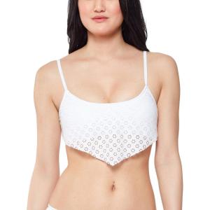 imageJessica Simpson Womens Eyelet Hipster Swim Bottom SeparatesWhite Bandana Top