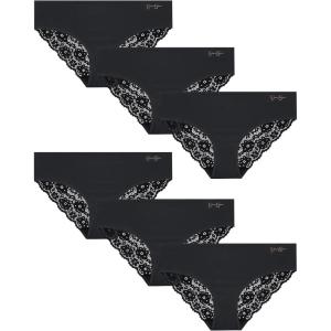 imageJessica Simpson Womens Hipster Panties  3 Pack6 Pack Sexy Lace Womens Underwear  Seamless Panties for Women Sizes SXLBlack 6 Pack