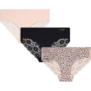 imageJessica Simpson Womens Hipster Panties  3 Pack6 Pack Sexy Lace Womens Underwear  Seamless Panties for Women Sizes SXLPearlBlackBlush 3 Pack