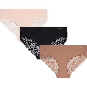 imageJessica Simpson Womens Hipster Panties  3 Pack6 Pack Sexy Lace Womens Underwear  Seamless Panties for Women Sizes SXLPearlDolceBlack 3 Pack