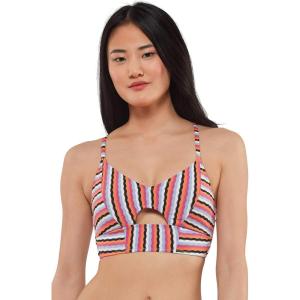 imageJessica Simpson Womens Striped Tie Front Swim Bottom SeparatesBlue Mist