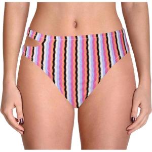 imageJessica Simpson Womens Striped Tie Front Swim Bottom SeparatesGroovy Cut Out Bottoms