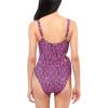 imageJessica Simpson Womens Eyelet CutOut OnePiece SwimsuitFuschia Snake Print