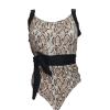 imageJessica Simpson Womens Eyelet CutOut OnePiece SwimsuitNatural