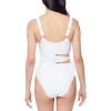imageJessica Simpson Womens Eyelet CutOut OnePiece SwimsuitWhite Eyelet Side Tie