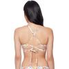 imageJessica Simpson Womens Floral Print Ruched Bikini Swim topSunset Cropped Cami