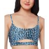 imageJessica Simpson Womens Animal Print Adjustable Bikini Swim topDark Navy Multi