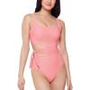 imageJessica Simpson Womens Eyelet CutOut OnePiece SwimsuitFizz