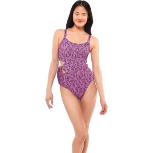 imageJessica Simpson Womens Eyelet CutOut OnePiece SwimsuitFuchsia