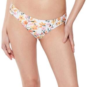 imageJessica Simpson Womens Floral Print Ruched Bikini Swim topSunset Side Shirred Hipster