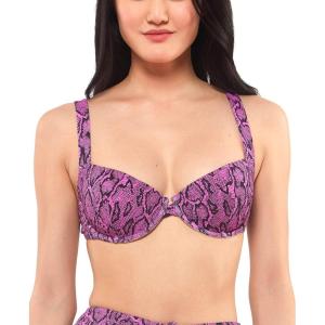 imageJessica Simpson Womens Standard Mix ampamp Match Snake Print Swimsuit Separates Top ampamp BottomFuchsia Underwire Bikini Top