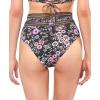 imageJessica Simpson Womens Standard Mix ampamp Match Floral Bikini Swimsuit Separates Top ampamp BottomBlack Multi