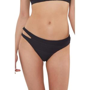 imageJessica Simpson Womens Standard Mix ampamp Match Solid Spring Bikini Swimsuit Separates Top ampamp BottomBlack Cut Out Hipster