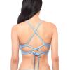 imageJessica Simpson Womens Mix ampamp Match Solid Spring Bikini Swimsuit Separates Top ampamp BottomBlue Cropped Cami