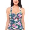 imageJessica Simpson Womens Standard Mix ampamp Match Floral Bikini Swimsuit Separates Top ampamp BottomNavy Multi Tankini