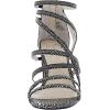 imageJessica Simpson Stassey Womens Caged Faux Leather Back Zip Dress SandalsBlackWhite Stingray