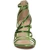imageJessica Simpson Stassey Womens Caged Faux Leather Back Zip Dress SandalsGreen