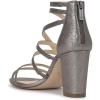 imageJessica Simpson Stassey Womens Caged Faux Leather Back Zip Dress SandalsPewter