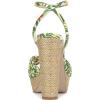 imageJessica Simpson Womens Block Heel Ankle StrapGreen Multi Jungle Jacquard