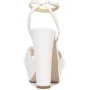 imageJessica Simpson Womens Block Heel Ankle StrapWhite Mini Lizard
