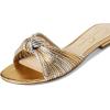 imageJessica Simpson Womens Dydra Denim SlipOn Slide SandalsSilver Combo