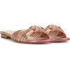 imageJessica Simpson Womens Dydra Denim SlipOn Slide SandalsSoft PinkGold Ombre Metallic
