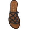 imageJessica Simpson Womens Embellished Faux Leather Slide SandalsBlack