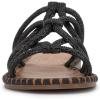 imageJessica Simpson Womens Embellished Faux Leather Slide SandalsBlack