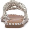 imageJessica Simpson Womens Embellished Faux Leather Slide SandalsSilver Shimmer